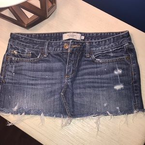 Blue jean mini skirt